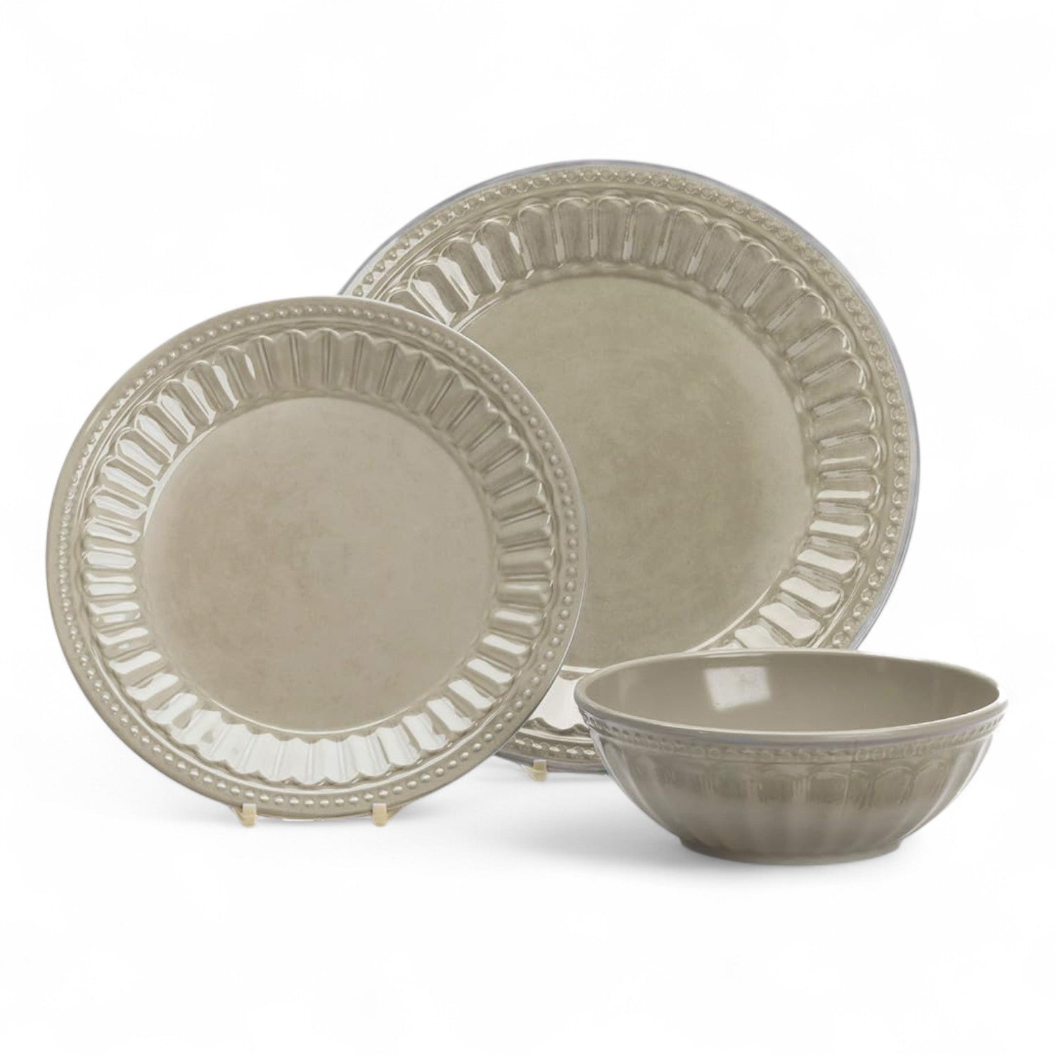 Flamefield Vintage Beige melamine servies – romantisch & chic, vanaf 2-persoons