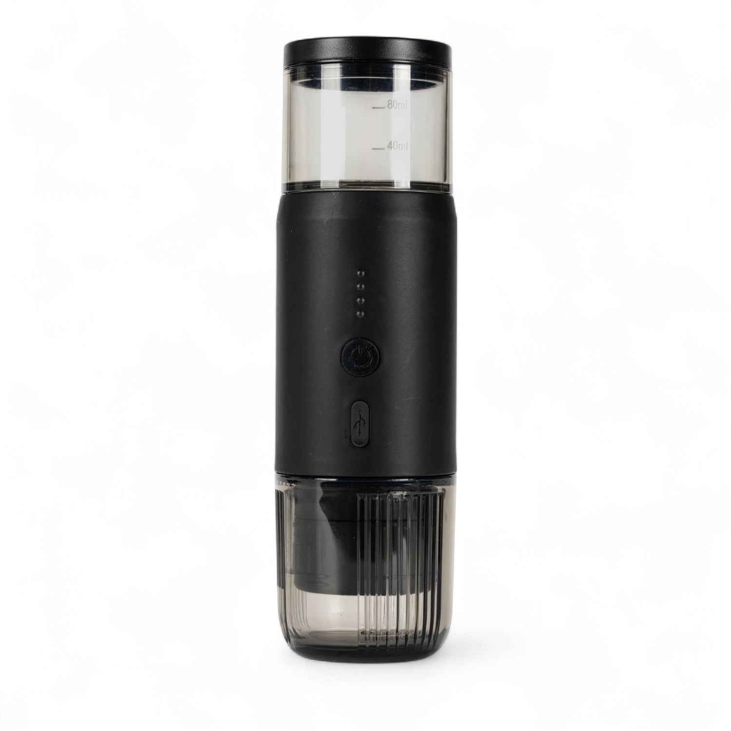 Flamefield draagbare espressomachine - USB-oplaadbaar, zwart achterkant