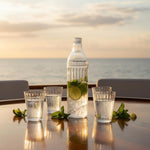 Flamefield infuser set with lemon on a table in the sun