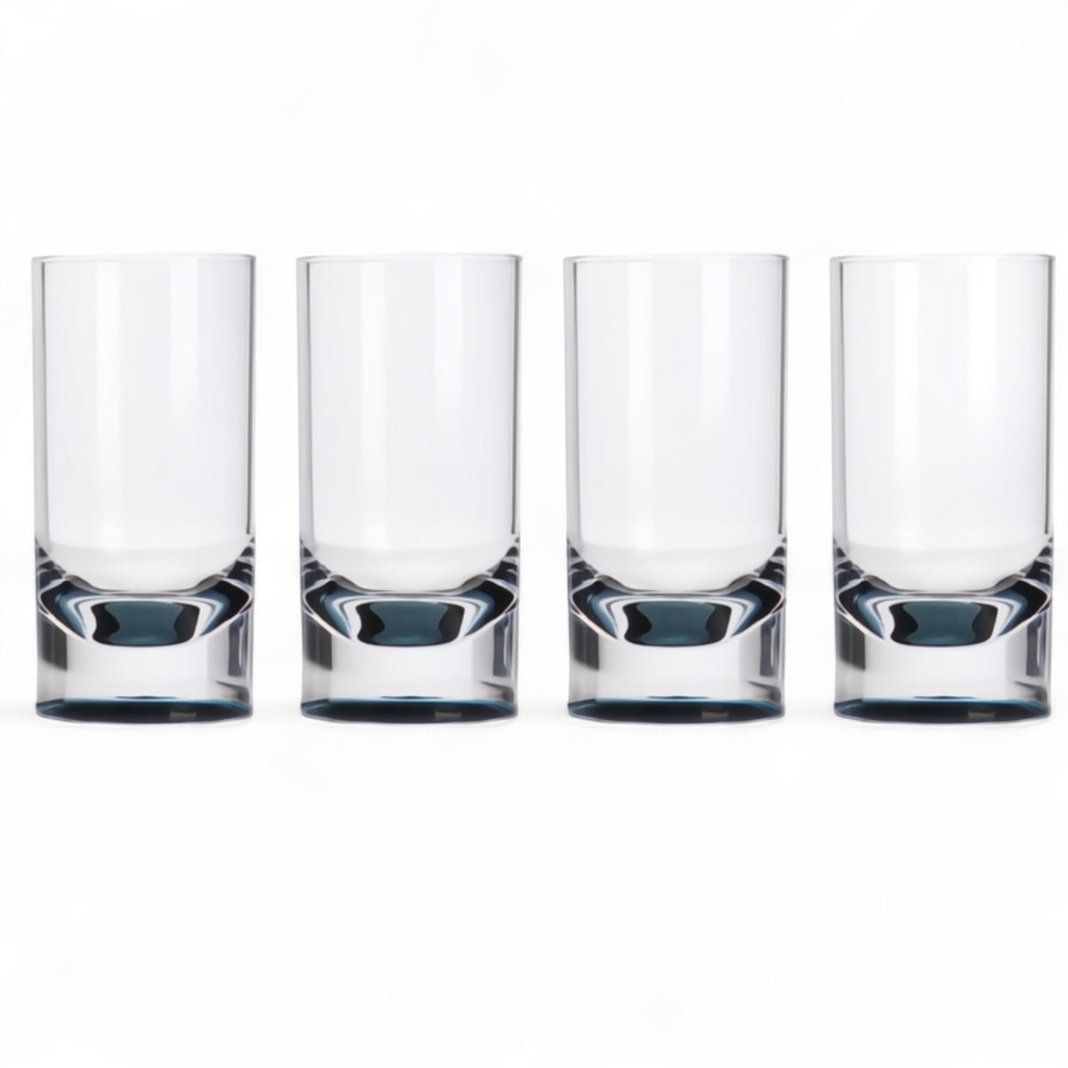 Flamefield longdrinkglas Slim Jim Smoke (set van 4) – stevig acryl, breukbestendig