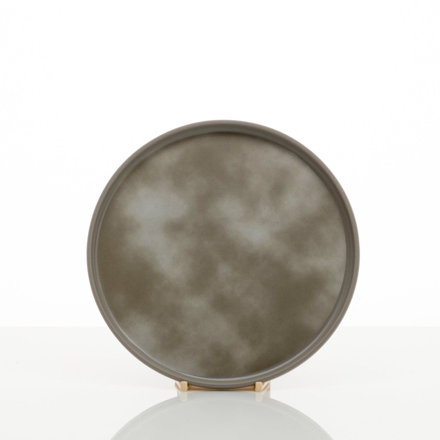 Flamefield serviesset Pebble Sky – 12-delig, mat grijs melamine dinerbord op een houder