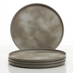 Flamefield serviesset Pebble Sky – 12-delig, mat grijs melamine stapel van 4 dinerborden