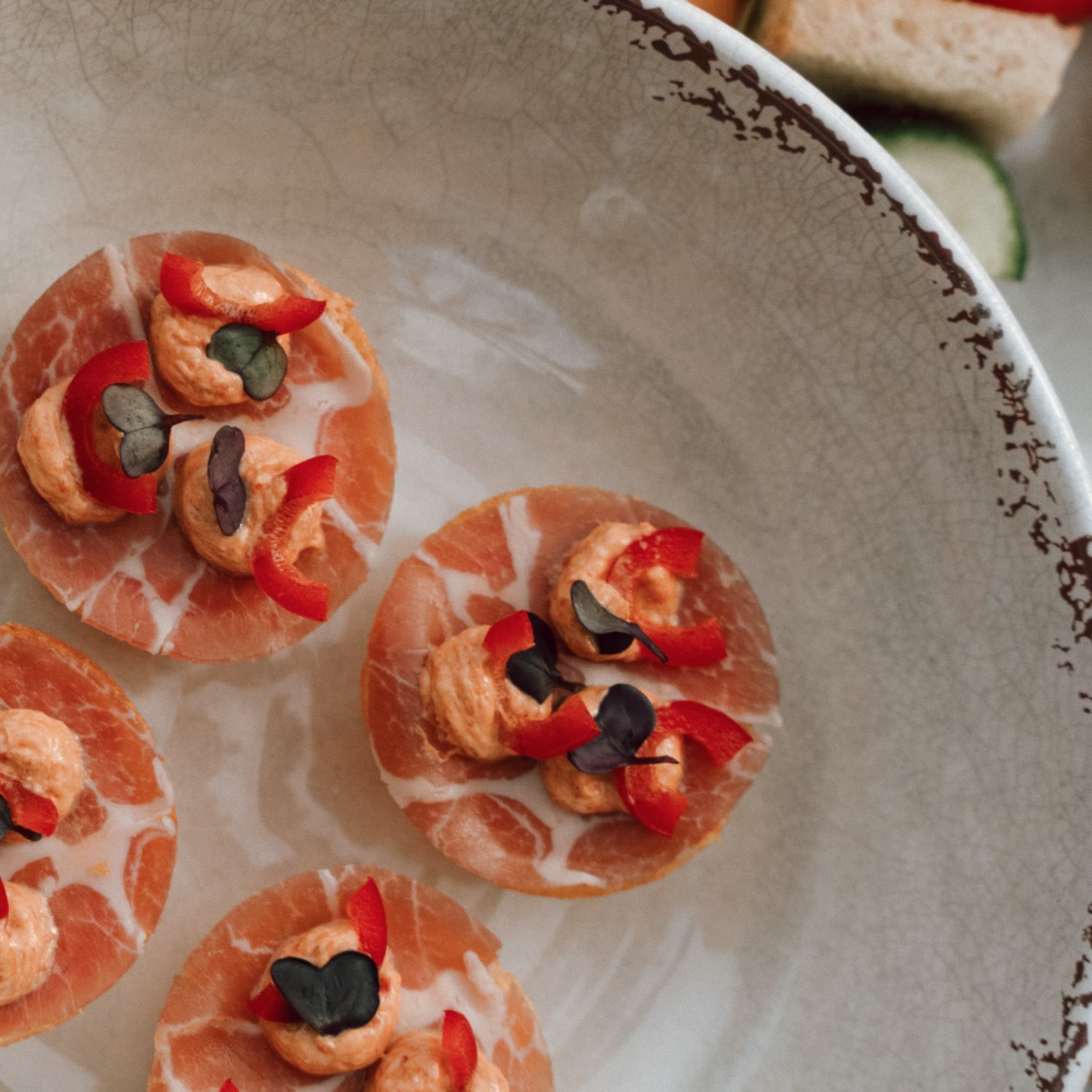Flamefield serviesset Rustic Pearl – 12-delig melamine servies kom met tapas 