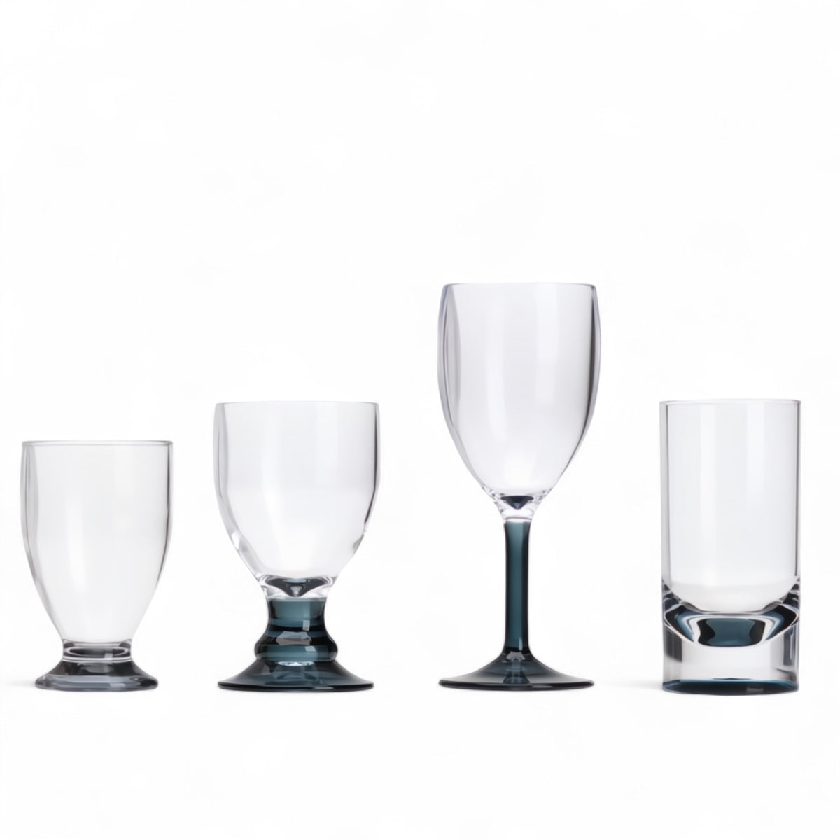 Flamefield_smoke_collection sapglas, bella goblet, wijnglas en longdrinkglas