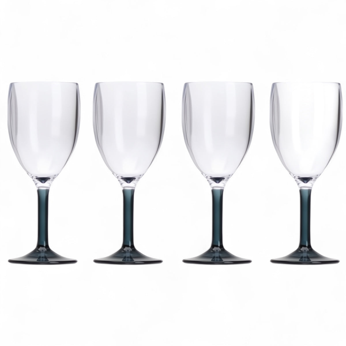 Flamefield wijnglas Smoke Goblet (set van 4) – breukbestendig acryl