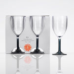 Flamefield wijnglas Smoke Goblet (set van 4) – breukbestendig acryl in verpakking