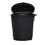 Flextrash flexibele prullenbak – Boldly Black maat M geopende klep