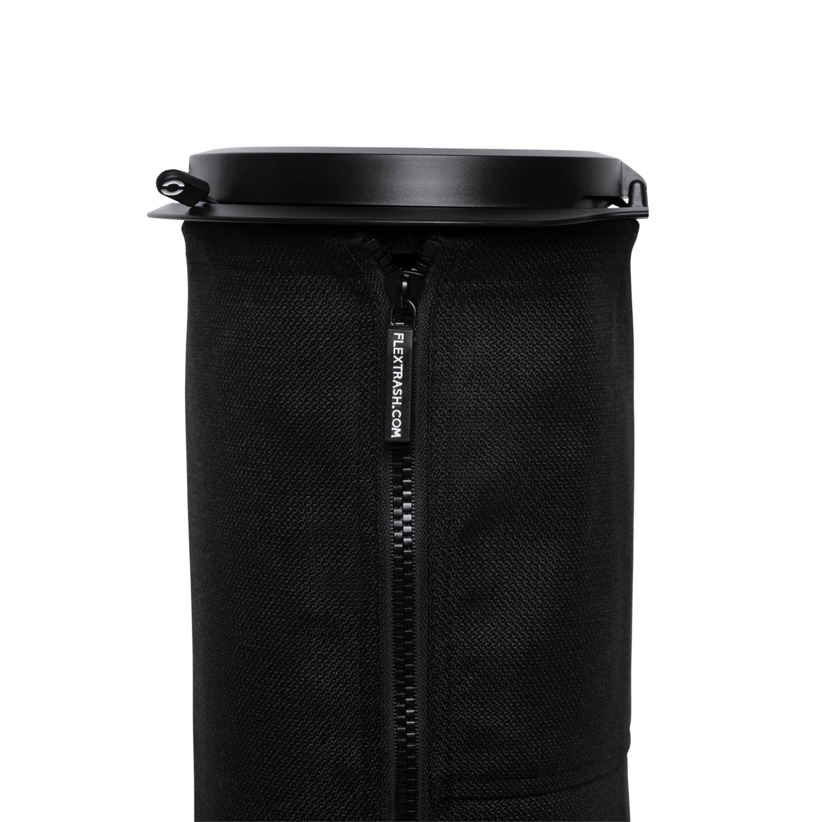 Flextrash flexibele prullenbak – Boldly Black maat M met rits