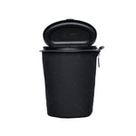 Flextrash flexibele prullenbak – Boldly Black maat S met open klep