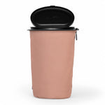 Flextrash flexibele prullenbak – Vintage Pink, maat large, vooraanzicht met open klep