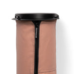 Flextrash flexibele prullenbak – Vintage Pink, maat medium, vooraanzicht met  rits in beeld