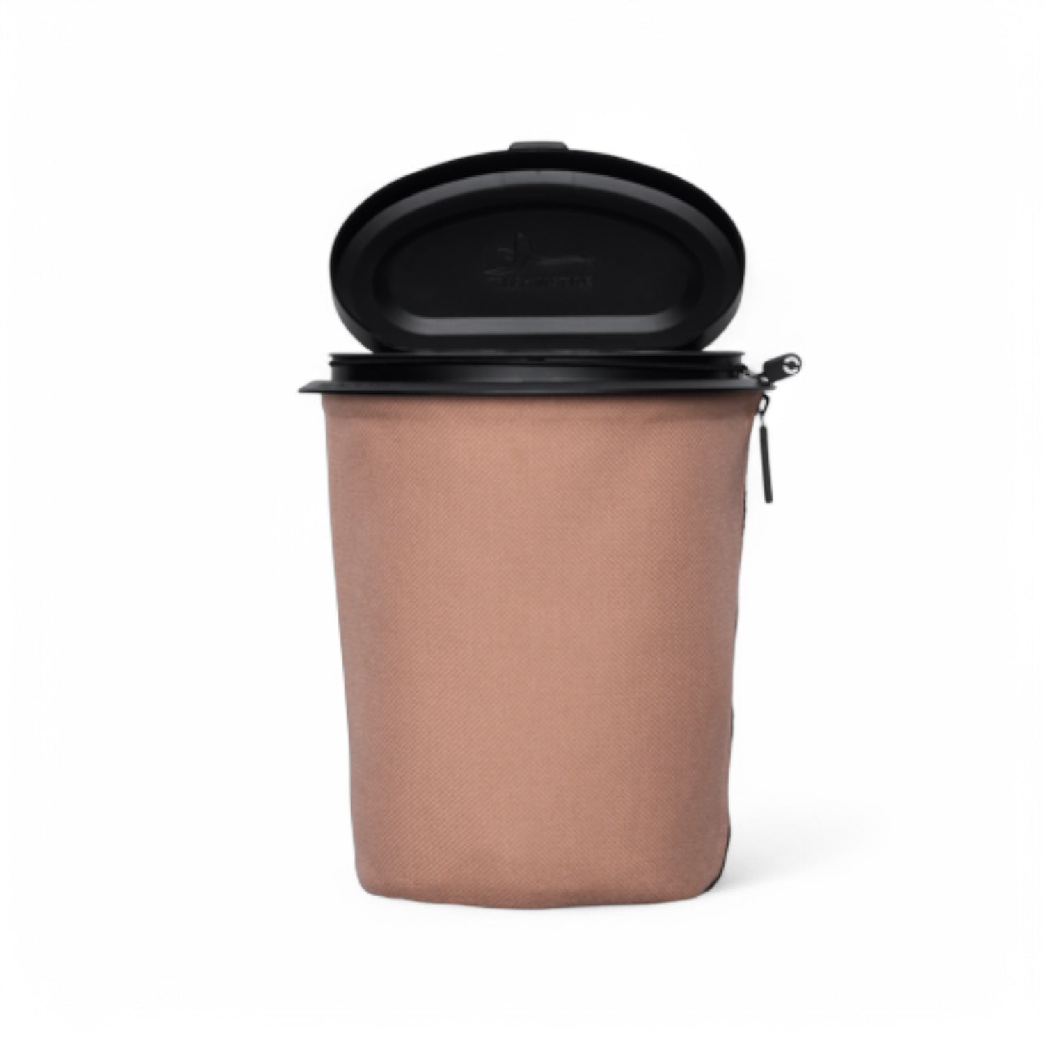 Flextrash flexibele prullenbak – Vintage Pink, maat small, vooraanzicht met open klep