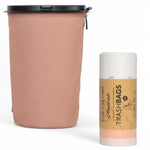 Flextrash flexibele prullenbak – Vintage Pink, medium met afvalzak voor thuis en onderweg