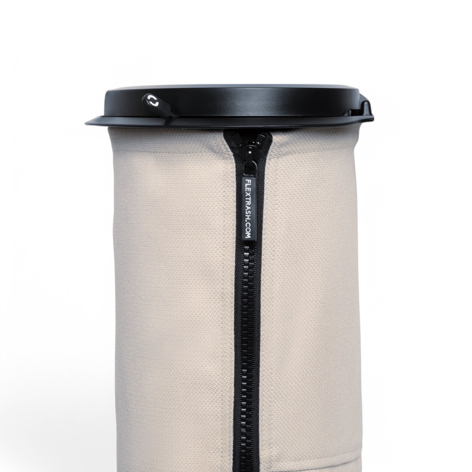 Flextrash flexibele prullenbak in kleur Casual Creme maat M met rits