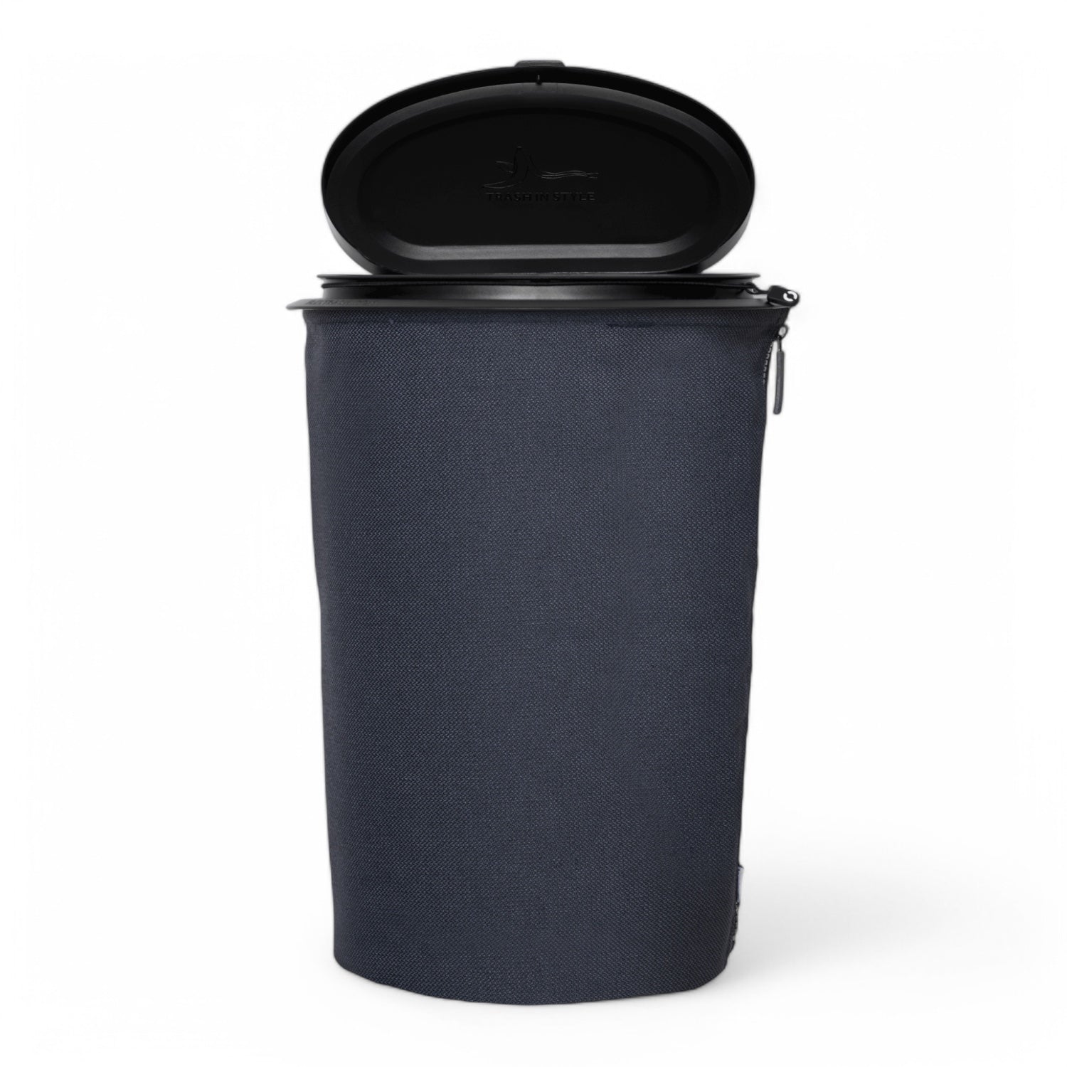 Flextrash flexibele prullenbak in kleur Navy Blue met open klep