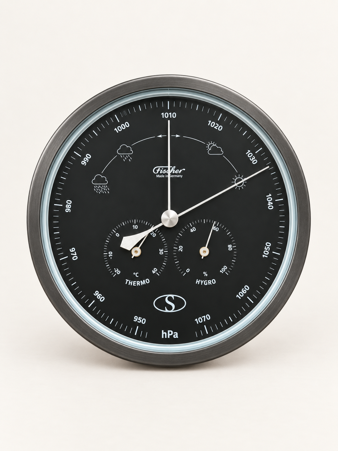 Gepersonaliseerd_fischer_weerstation_met_logo_van_boot voor Steeler Yachts