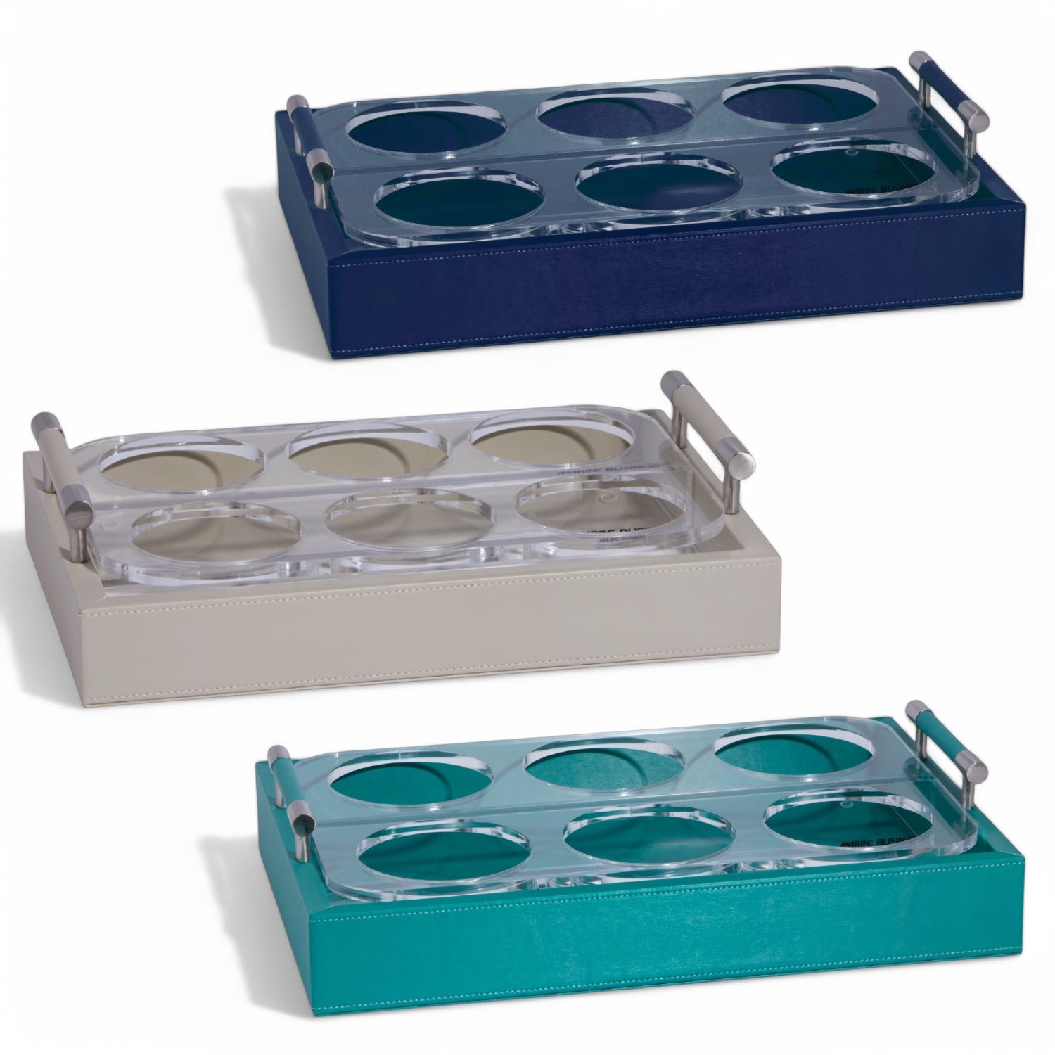 Luxe glazenhouder voor 6 glazen – anti-slip tray medium of large in 3 kleuren