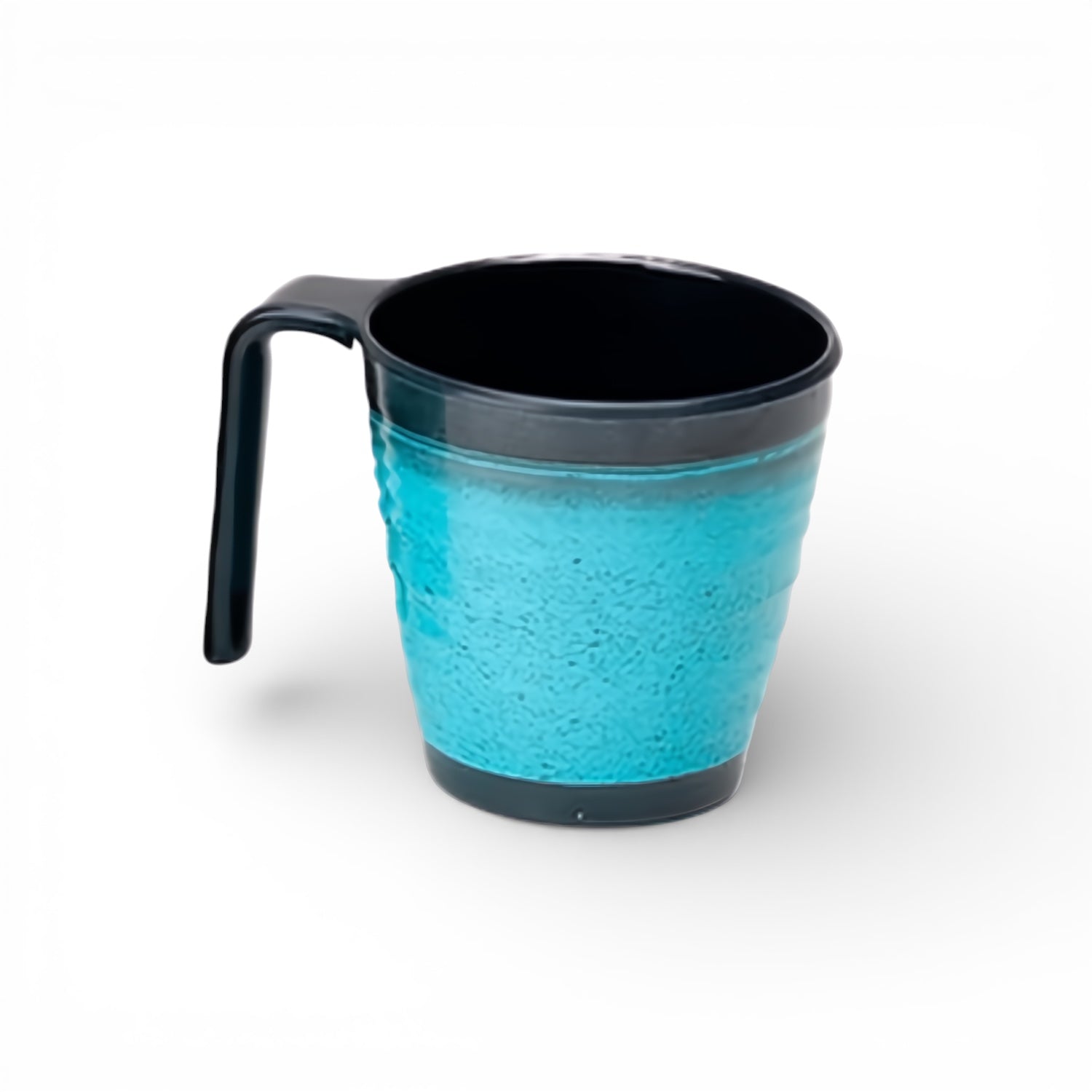 Granite aqua mok 300ml melamine, breukbestendig comfort, aqua met handige greep