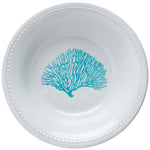 Harmony Mare Blue melamine servies - wit met koraaldecoratie en parelrand ontbijtbord 13002