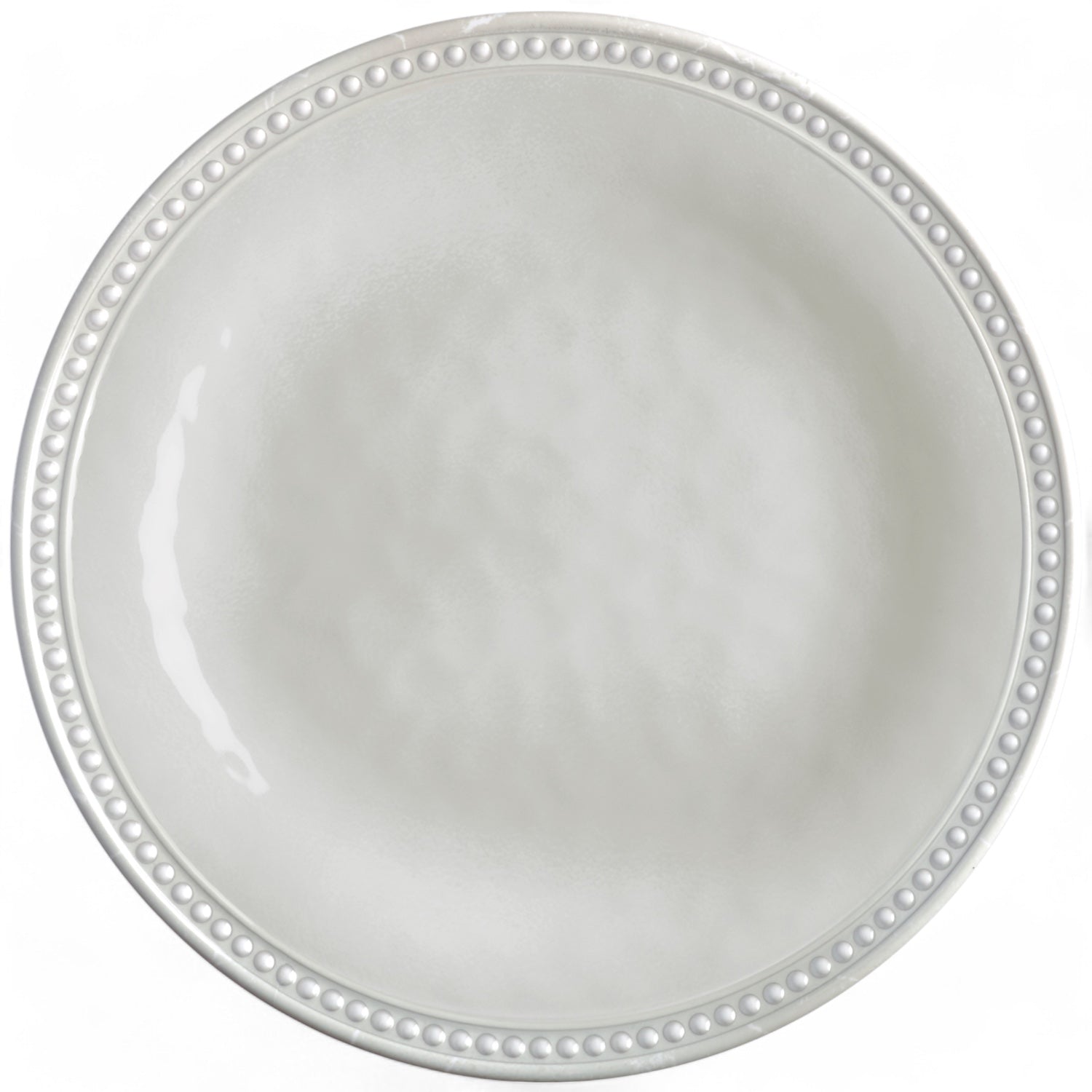 Harmony Pearl bootservies - onbreekbaar, effen met klassieke parelrand 40101 dinerbord
