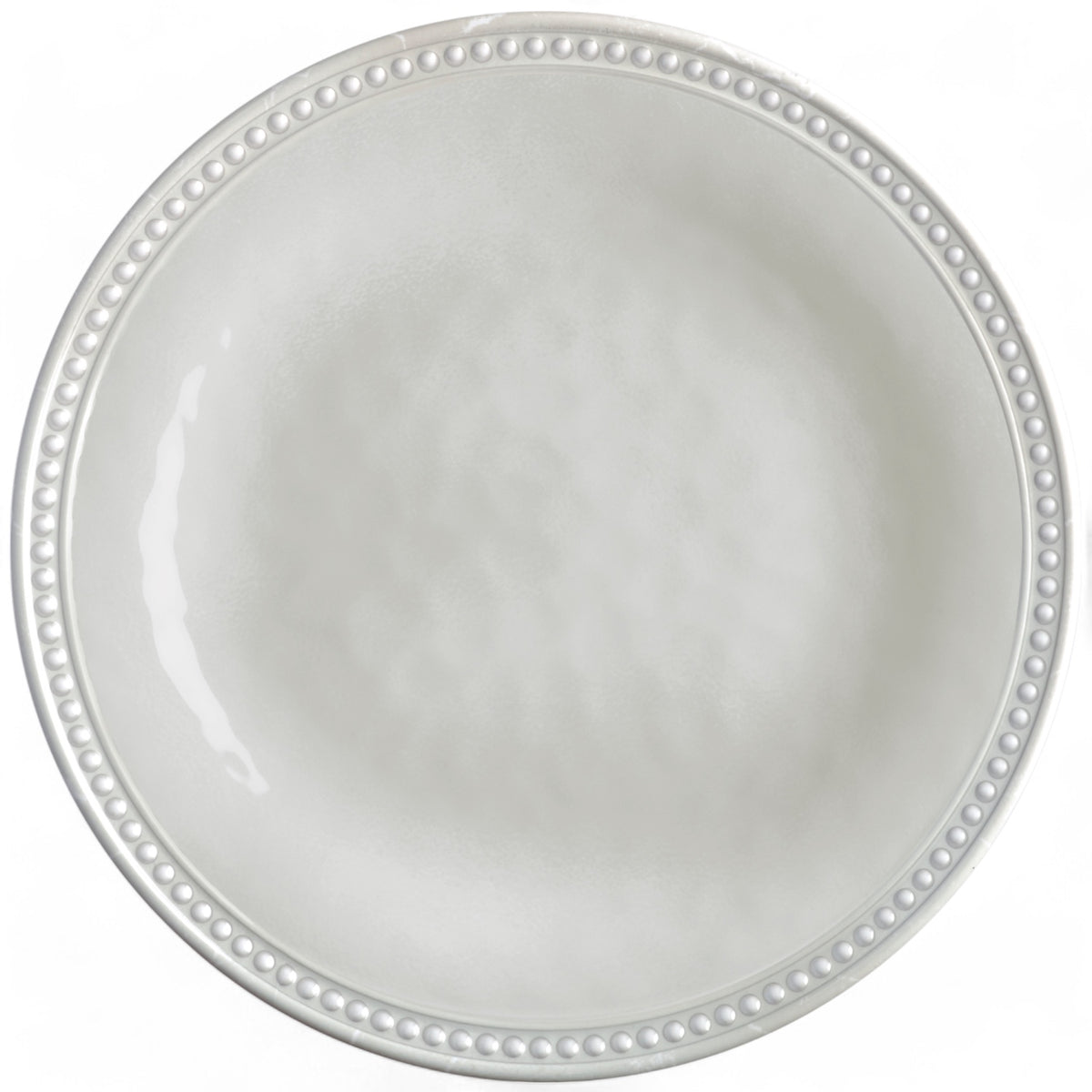 Harmony Pearl bootservies - onbreekbaar, effen met klassieke parelrand 40103 ontbijtbord