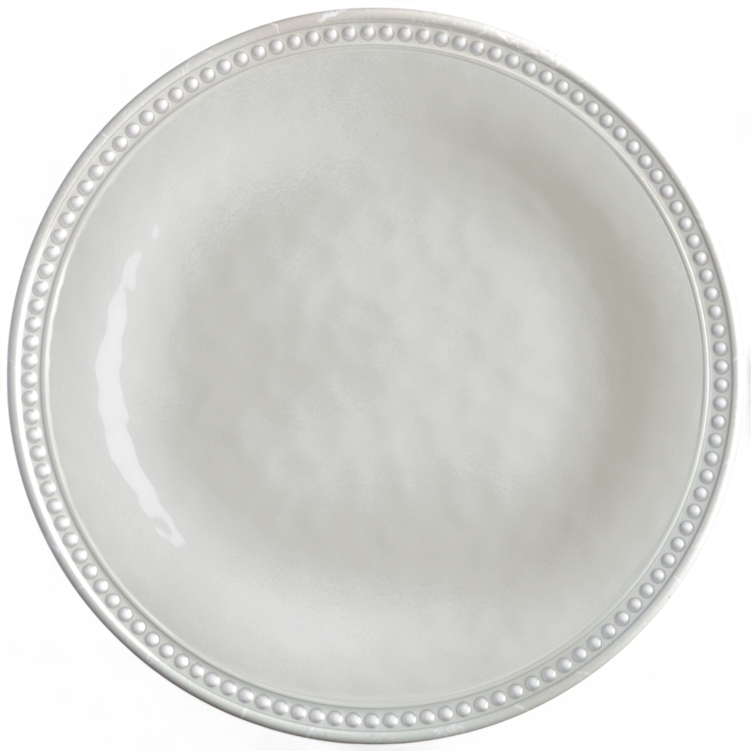 Harmony Pearl bootservies - onbreekbaar, effen met klassieke parelrand 40103 ontbijtbord