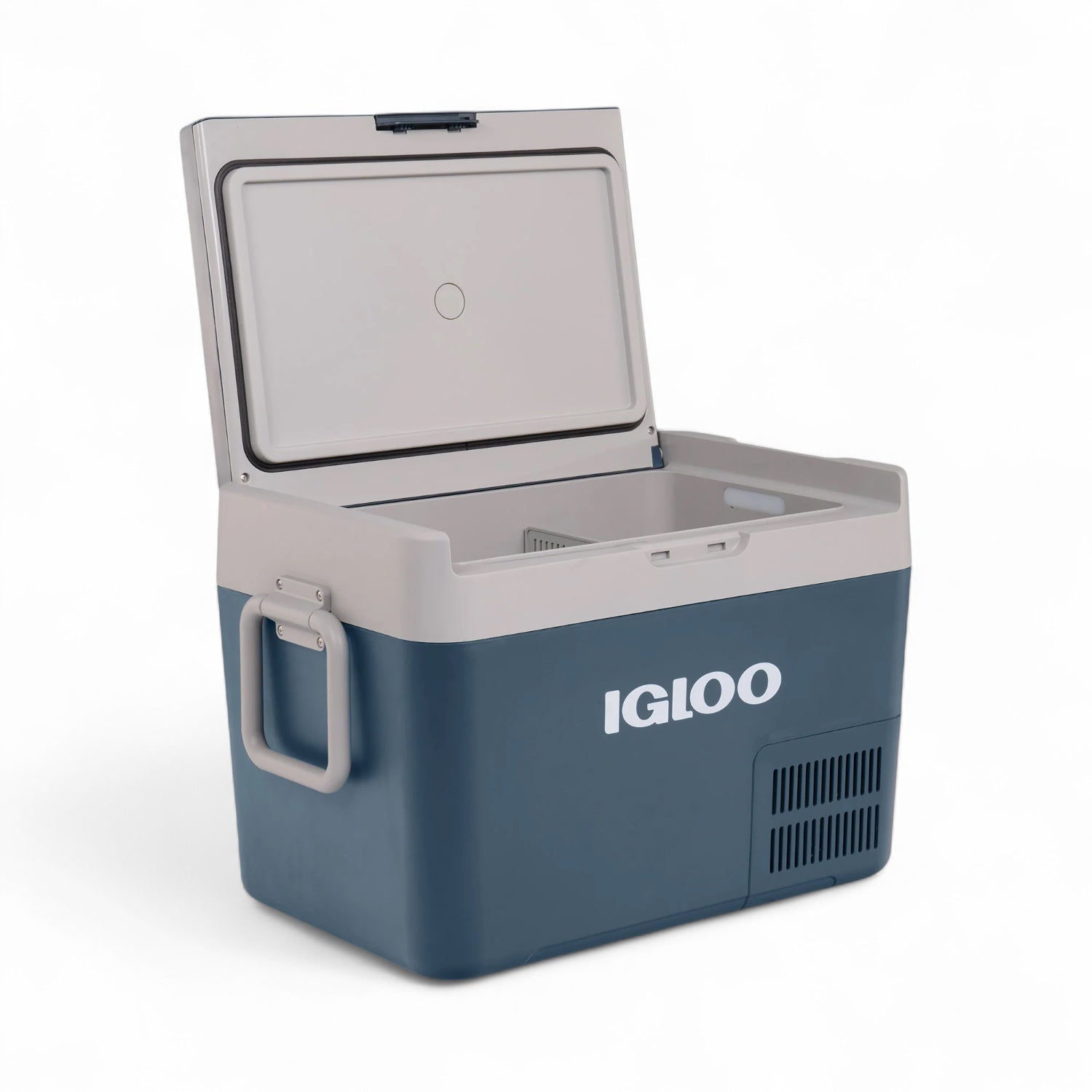 Igloo ICF32 compressor koelbox 32L – 12V 24V 230V met vriesfunctie, met open deksel