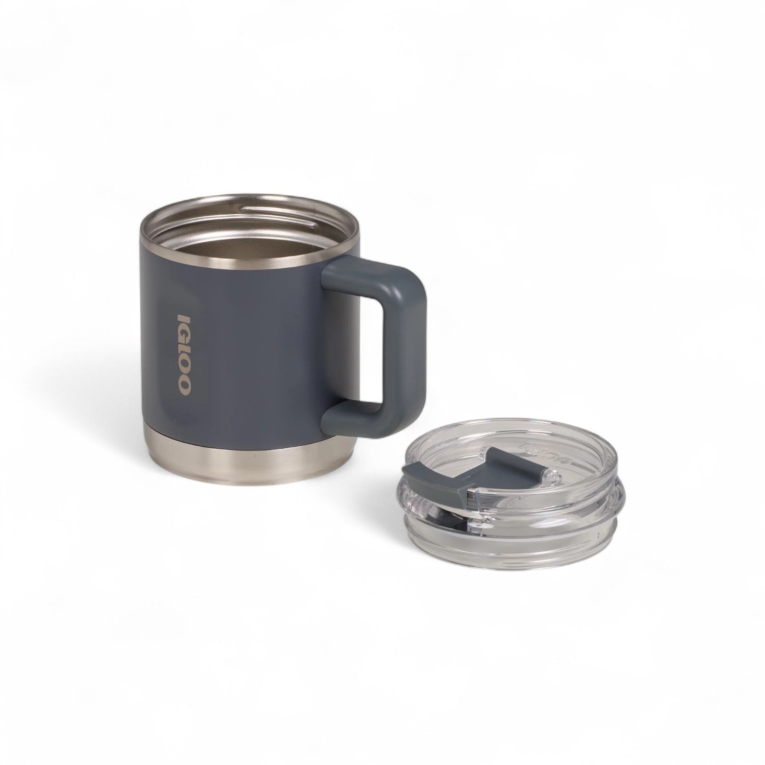 Igloo thermo Carbonate koffiemok met deksel ernaast