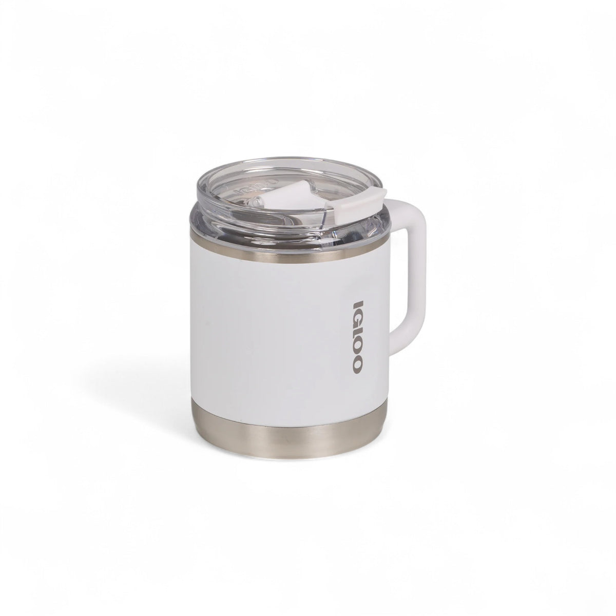 Igloo thermo koffie mok wit met deksel van de zijkant