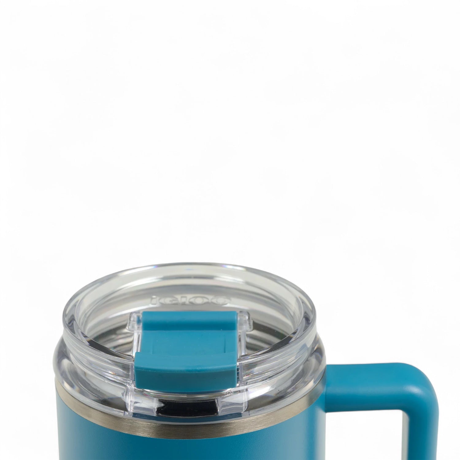 Igloo thermo modern blue koffiemok deksel dicht