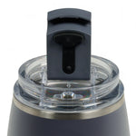 Igloo thermo wijnbeker 295ml carbonite met deksel die open staat
