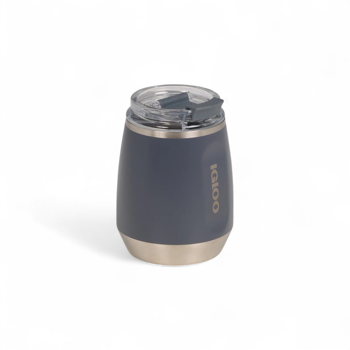 Igloo thermo wijnbeker 295ml carbonite met deksel van de zijkant