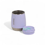 Igloo_thermo_wijnbeker_295ml_lilac met deksel die ernaast ligt
