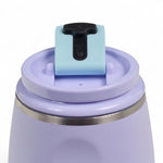 Igloo_thermo_wijnbeker_295ml_lilac met deksel die open staat
