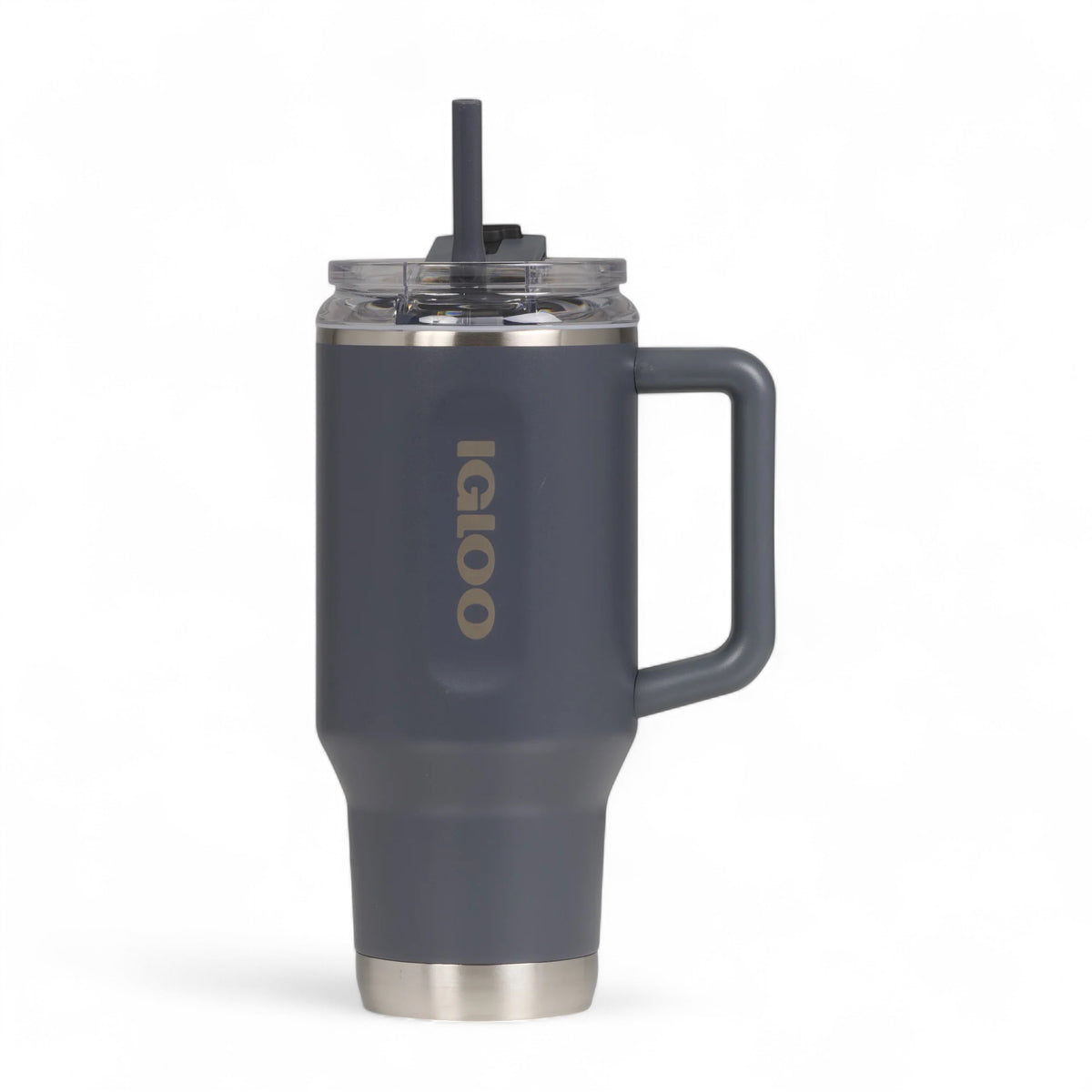 Igloo thermosfles Flip ‘n’ Sip 946 ml - duurzame drinkfles met rietje, in carbonite antracietgrijs