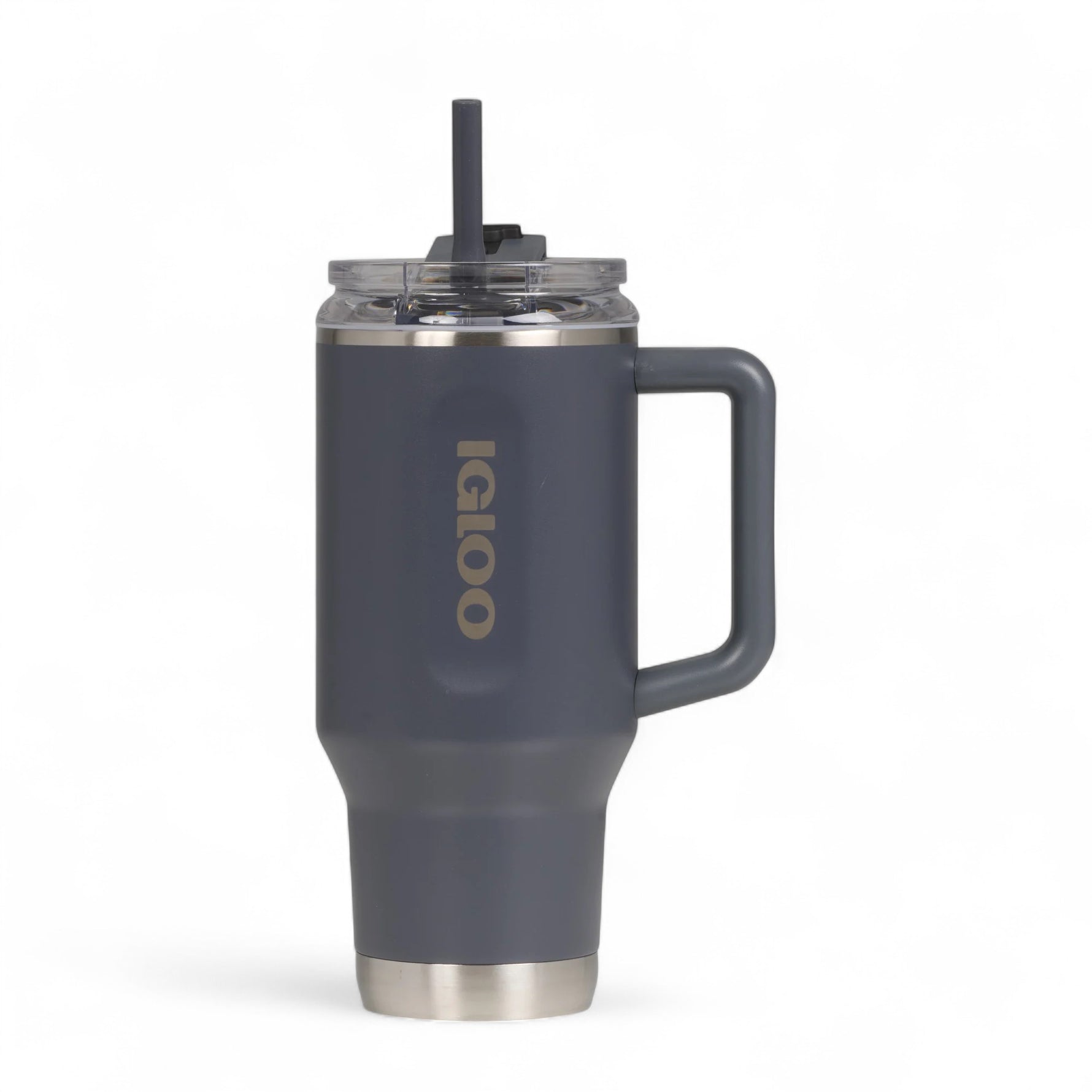 Igloo thermosfles Flip ‘n’ Sip 946 ml - duurzame drinkfles met rietje, in carbonite antracietgrijs