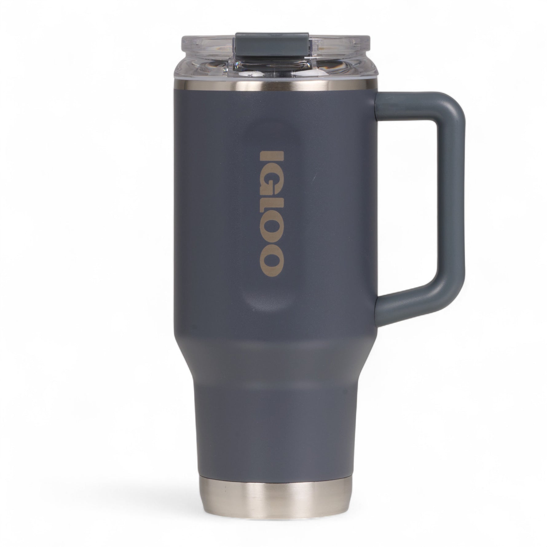 Igloo thermosfles Flip ‘n’ Sip 946 ml met handvat en vacuum deksel, in carbonite, met dichte deksel en logo op voorzijde
