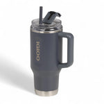 Igloo thermosfles Flip ‘n’ Sip 946 ml met handvat en vacuum deksel, in carbonite, met rietje erin