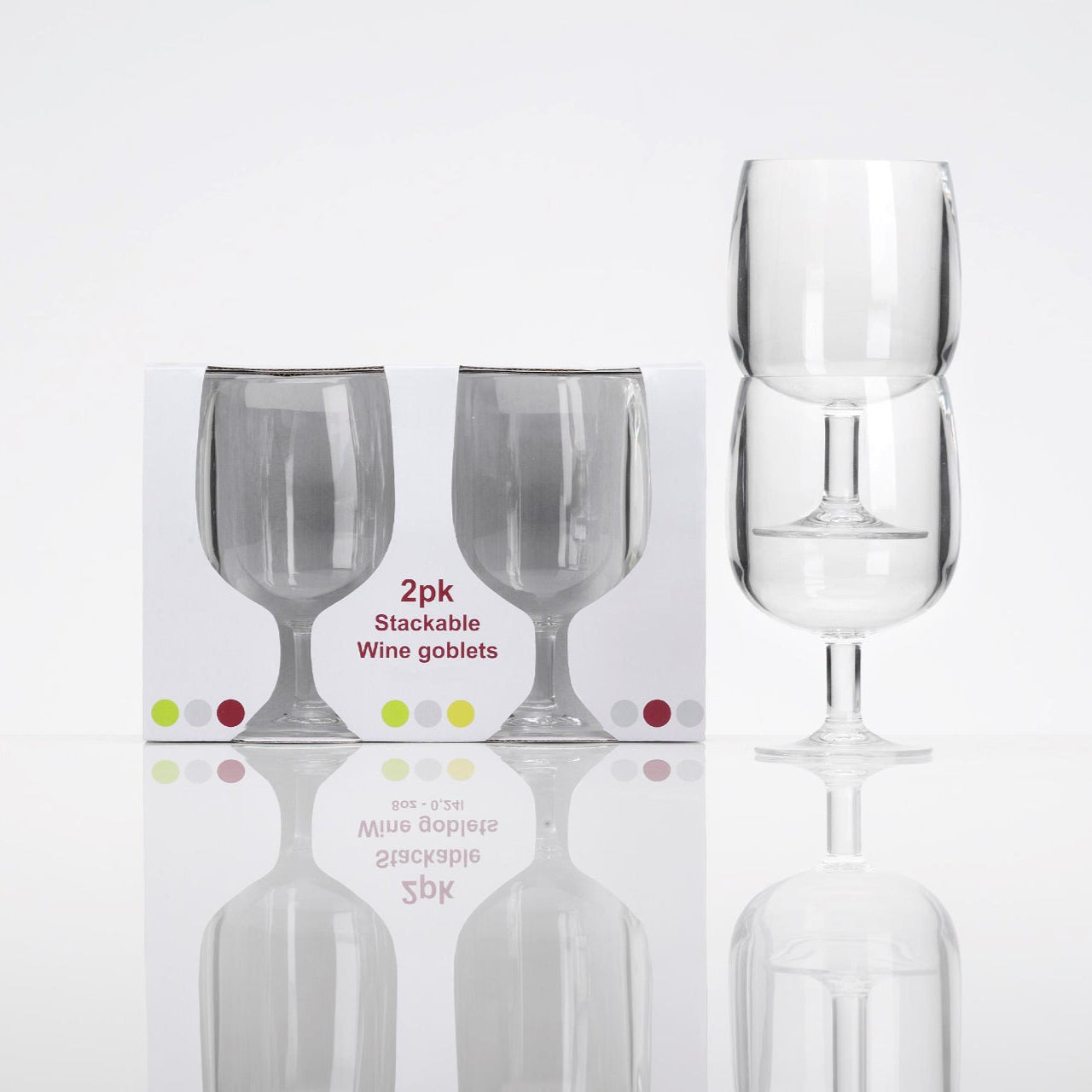 Item SP1843 Stackable Wine Goblets + gestapelde glazen