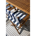 Klaptafel San Remo teak met blokrooster detail foto