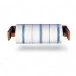 Keukenrolhouder teak hout ARCMarine 263_met_keukenrol in blauw wit gestreept