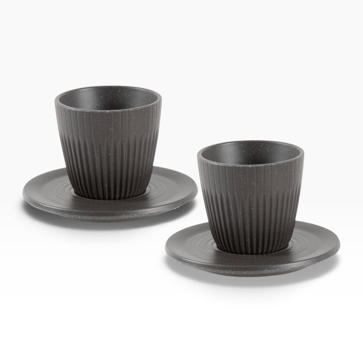 LALAI Koffie kopjes Set van 2 210 ml Melamine grijs