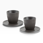 LALAI Koffie kopjes Set van 2 210 ml Melamine grijs