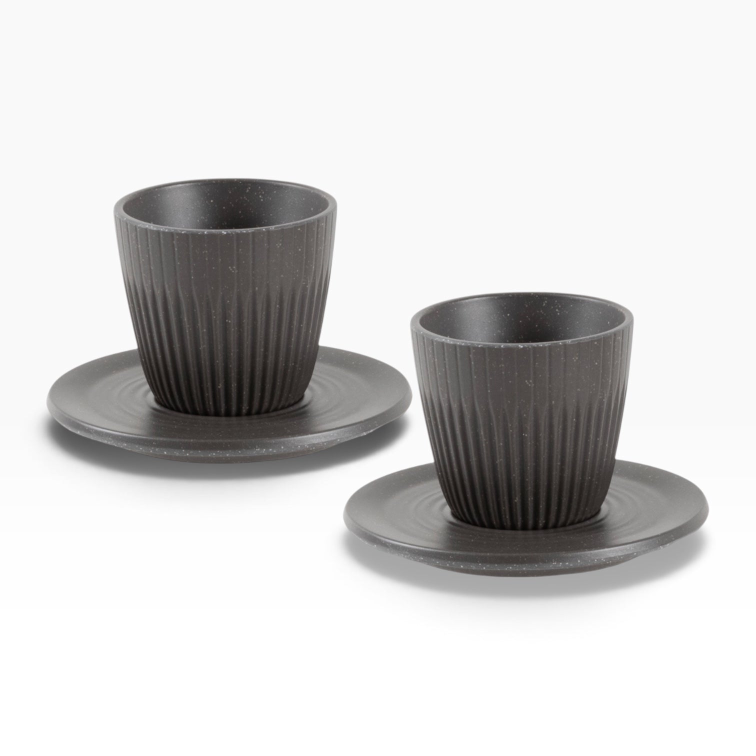 LALAI Koffie kopjes Set van 2 210 ml Melamine grijs