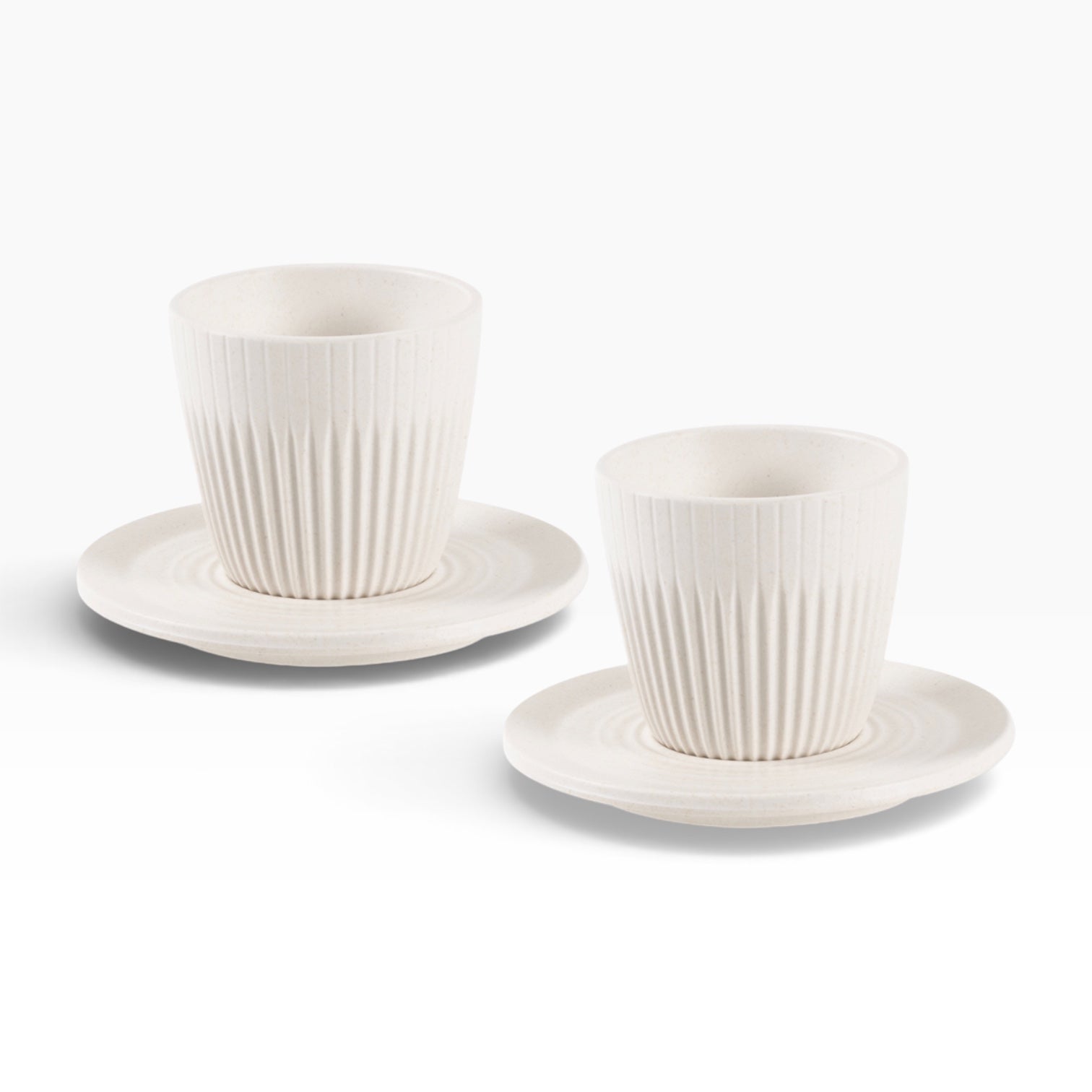 LALAI Koffie kopjes Set van 2 210 ml Melamine wit