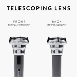 Barebones LIV-291_VintageFlashlight-VintageFlashlight-SlateGray_met telescoping lens
