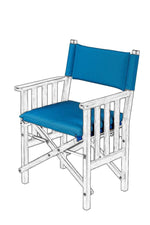 Losse kussenset voor regisseursstoel II deluxe -forza-blauw
