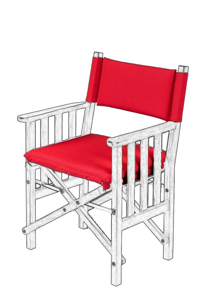 Losse kussenset voor regisseursstoel II deluxe forza-rood