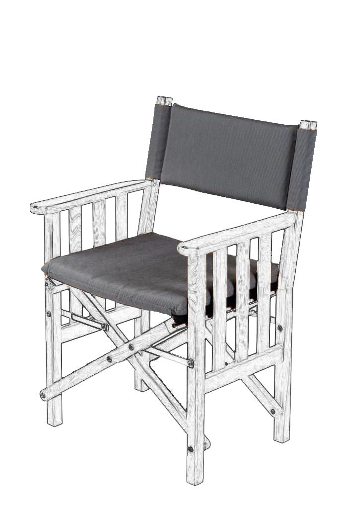 Losse kussenset voor regisseursstoel II deluxe forza-zwart