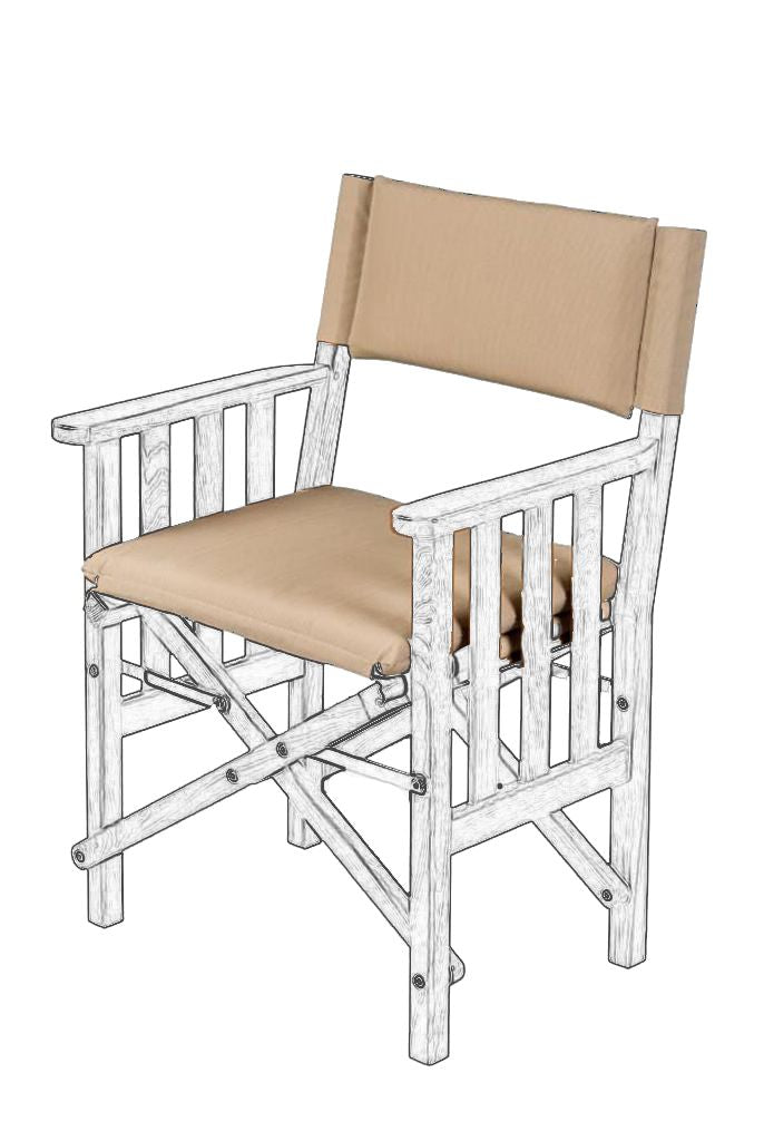 Losse kussenset voor regisseursstoel II deluxe forza beige